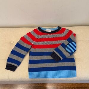 Hanna Andersson Vibrant Red and Sky Blue Sweater